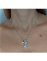 Collana Damiani Donna Belle Epoque in Oro bianco Zaffiro 0.42 Ct 20073461 - 20073461